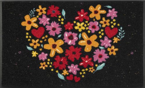 Fußmatte Wash & Dry "Flowerheart" 50 x 75 cm